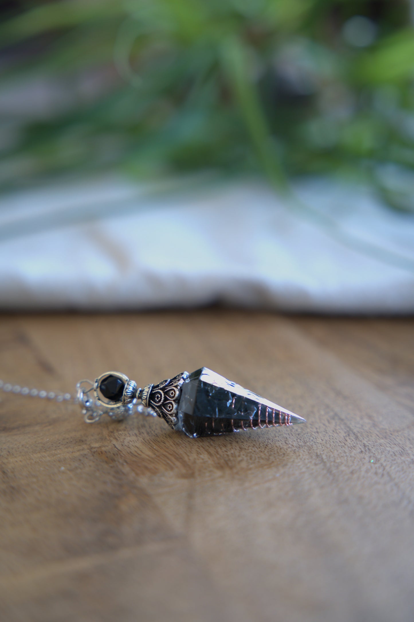 Obsidiaan crown pendel Pendels