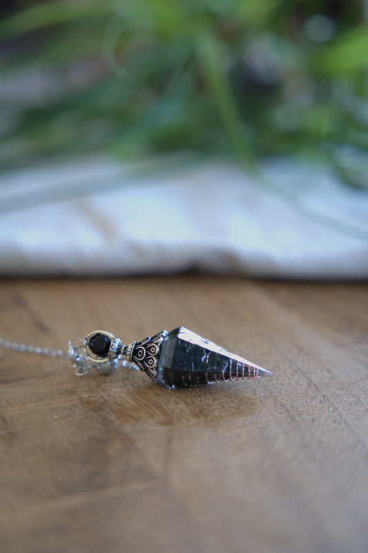 Obsidiaan crown pendel Pendels