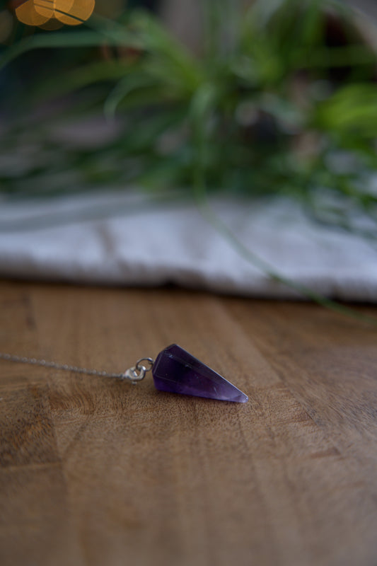Amethist diamant pendel Pendels